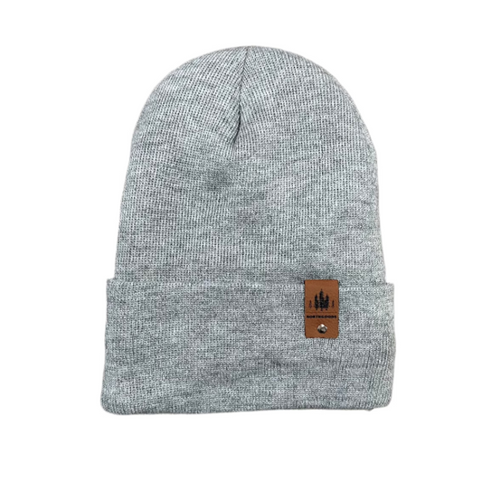Sherpa Lined Classic Cuff Beanie • Heather Grey