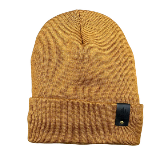 Sherpa Lined Classic Cuff Beanie • Brown