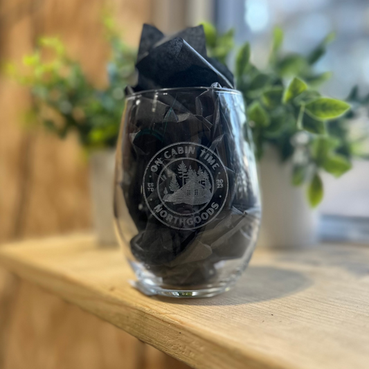 On Cabin Time • 15oz Stemless Wine Glass