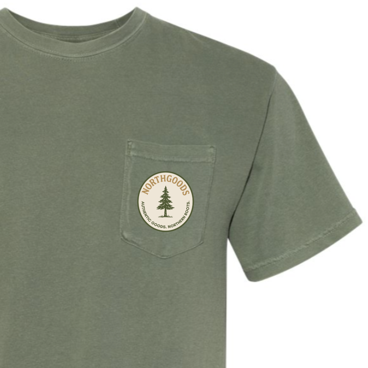 Vintage Pocket Tee • Moss