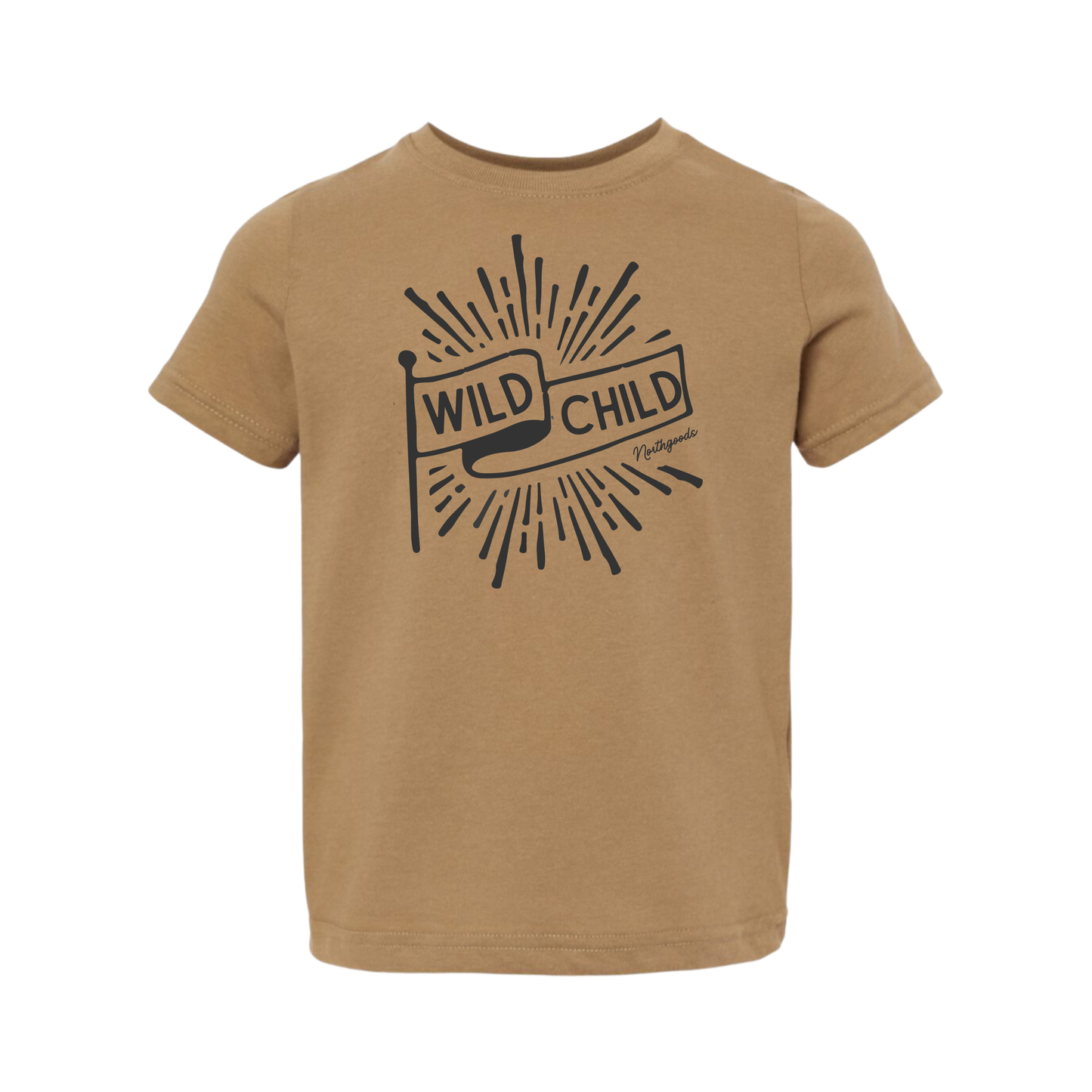 Wild Child Toddler Tee - Coyote Brown