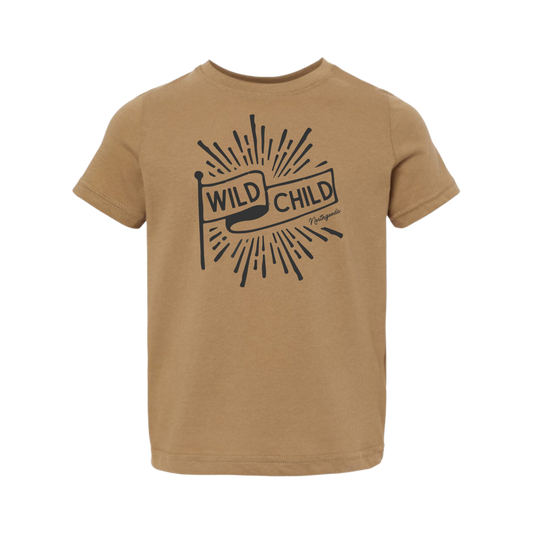 Wild Child Toddler Tee - Coyote Brown