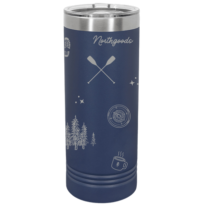 Skinny Camp Icons Tumbler