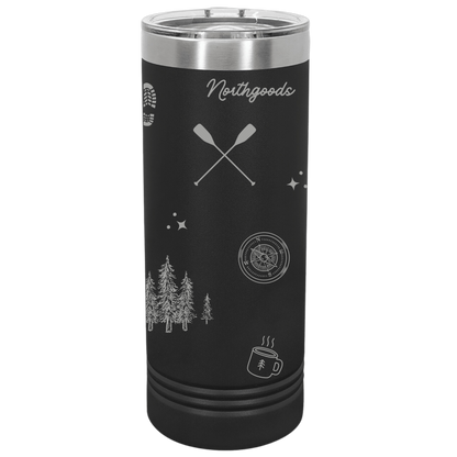 Skinny Camp Icons Tumbler